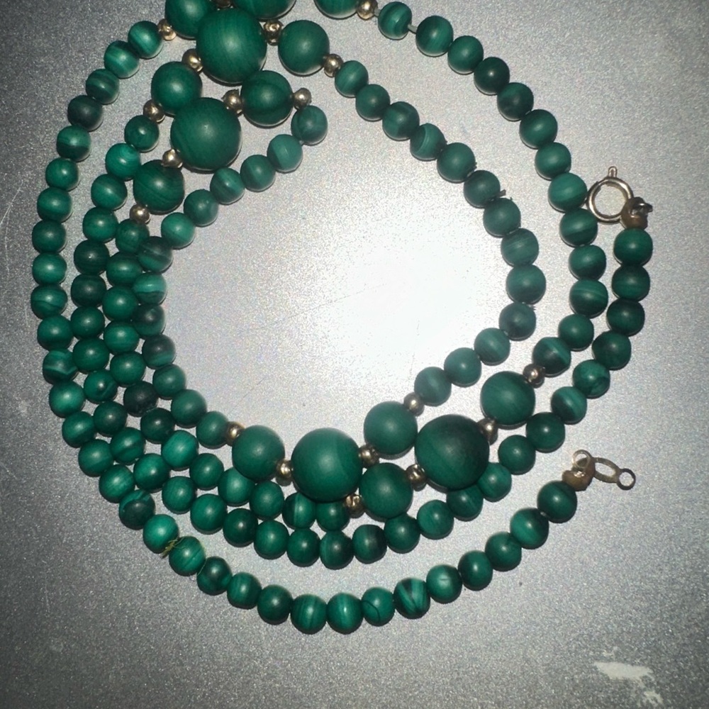 14k Malachite Necklace
